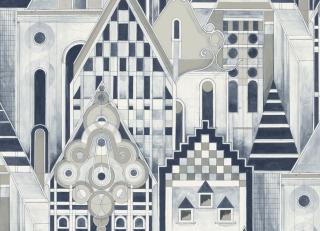 Фото - Геометрические обои на стену сиреневого цвета - 467541>