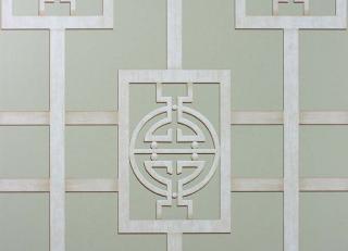 Фото - Геометрические обои на стену серебристого цвета - 219682>