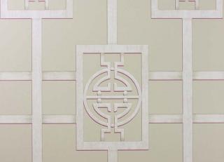 Фото - Геометрические обои на стену серебристого цвета - 219680>