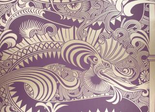 Фото - Фиолетовые бумажные обои на стену - 218972>