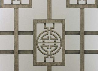 Фото - Геометрические обои на стену серебристого цвета - 219685>