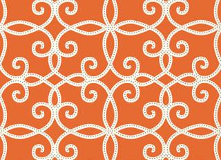 Фото - Геометрические обои на стену оранжевого цвета - 227812>