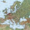 Обои для стен Photowall Географические карты europe-map-detailed 