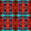 Ткань Susi Bellamy Luxury fabric collection red-blue-geode 