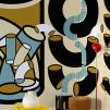 Обои для стен Wall&Deco 2023 Contemporary Wallpaper LIQUORICE-TOFFEE 