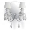    Belle de Nuit 2 Lights Wall Sconce. White 