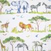 Ткань  Voyage Decoration Story Book Let's Go On Safari White 