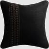    CAPE CUSHION WITH CONTRAST LEATHER DETAIL - COAL 