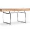 Стол    Office_desk_Natural_Oak_Stainless_Steel_frame_Angle 