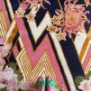 Ковер Wendy Morrison Design  herringbone-florals-pink-and-gold 