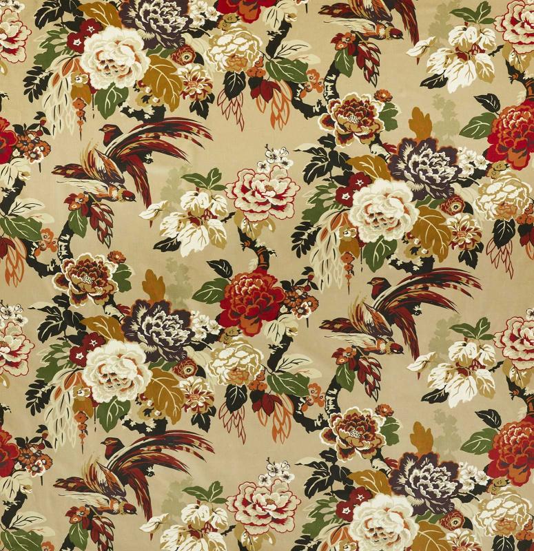 Ткань The Design Archives Archive 1 Wool & Velvet Grand-Floral-Velvet-1013-Autumn 