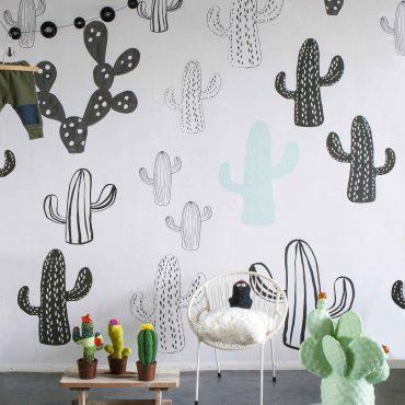 Обои для стен Studio OnsZelf Little Wallpaper Bewerkte-cactus-foto 