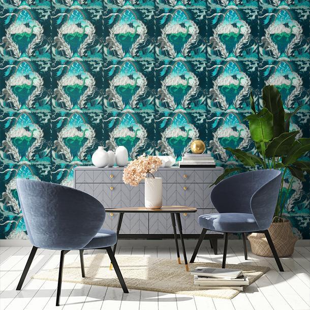 Обои для стен  Clarke&Clarke Mythica Wallcoverings W0214-01  2