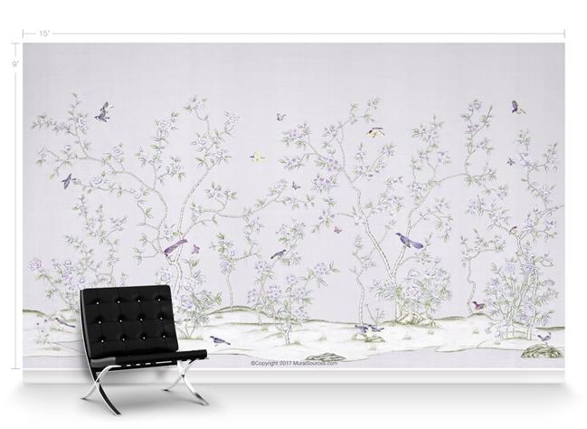 Обои для стен MuralSources Chinoiserie murals CH-111-CR-2T 