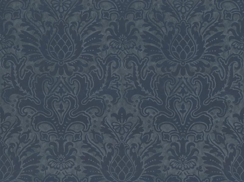 Обои для стен  Hamilton Weston Paradise Archive HWW-Edwardian-Damask-Indigo 