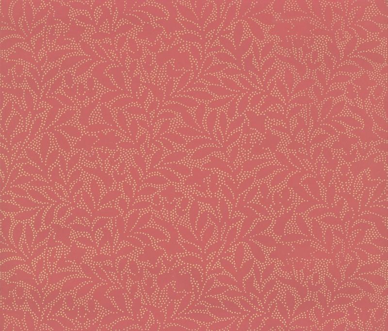 Обои для стен  Hamilton Weston Old Paradise Jasmine-Dot-Gold-on-Cyclamen-Pink 