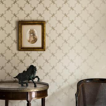 Обои для стен  Barneby Gates Barneby Walpapers horsetrellis_metallicstone 