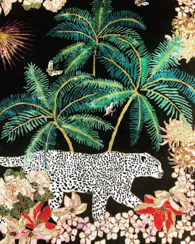 Ковер Wendy Morrison Design  Leopard Palms Dark 