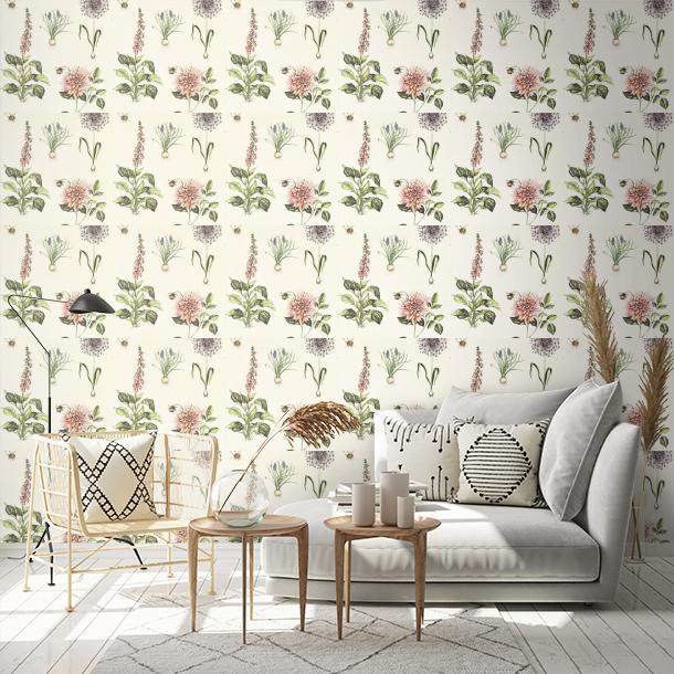 Обои для стен Clarke&Clarke Secret Garden Wallpaper W0197-05  1