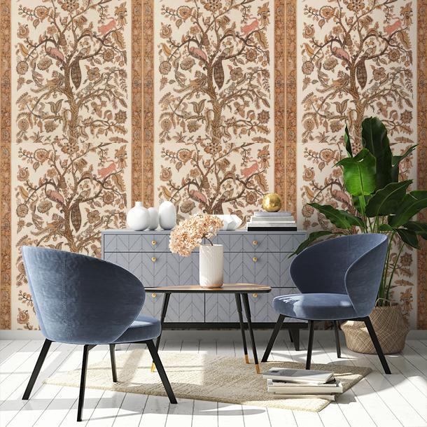Метражные обои для стен  Zoffany Indienne Wallcoverings 313141  2