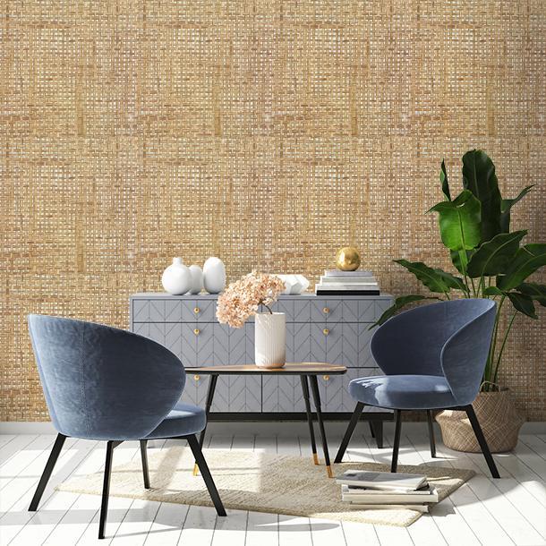 Метражные обои для стен  Metallic Paper Weaves PJ3511  2