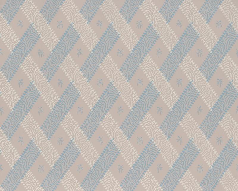 Обои для стен  Hamilton Weston Paradise Archive Jane-Austen-Apprentice-Ribbon-Trellis-c.-1800-Doc 