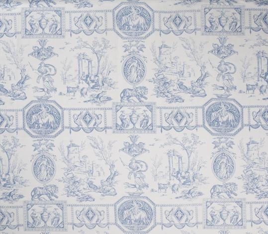 Ткань Marvic Textiles Toile Proposals III 5221-1 Blue on cream linen 