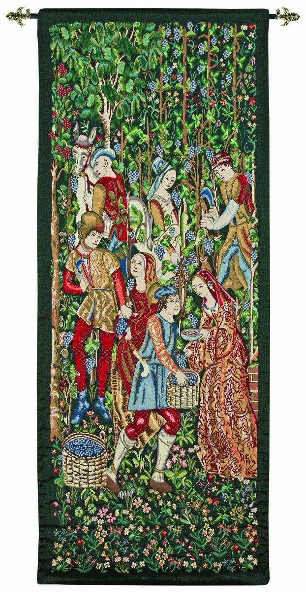   Гобелен Medieval Mille-Fleurs LW763_Grape-Harvest_Portiere_3 
