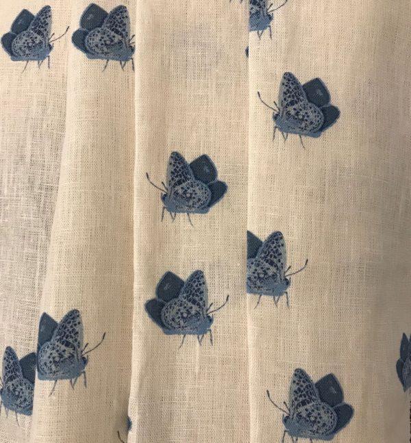 Ткань Justin Van Breda The Royal Berkshire Fabric Collection Boleyn-Butterflies-blue-600x647 