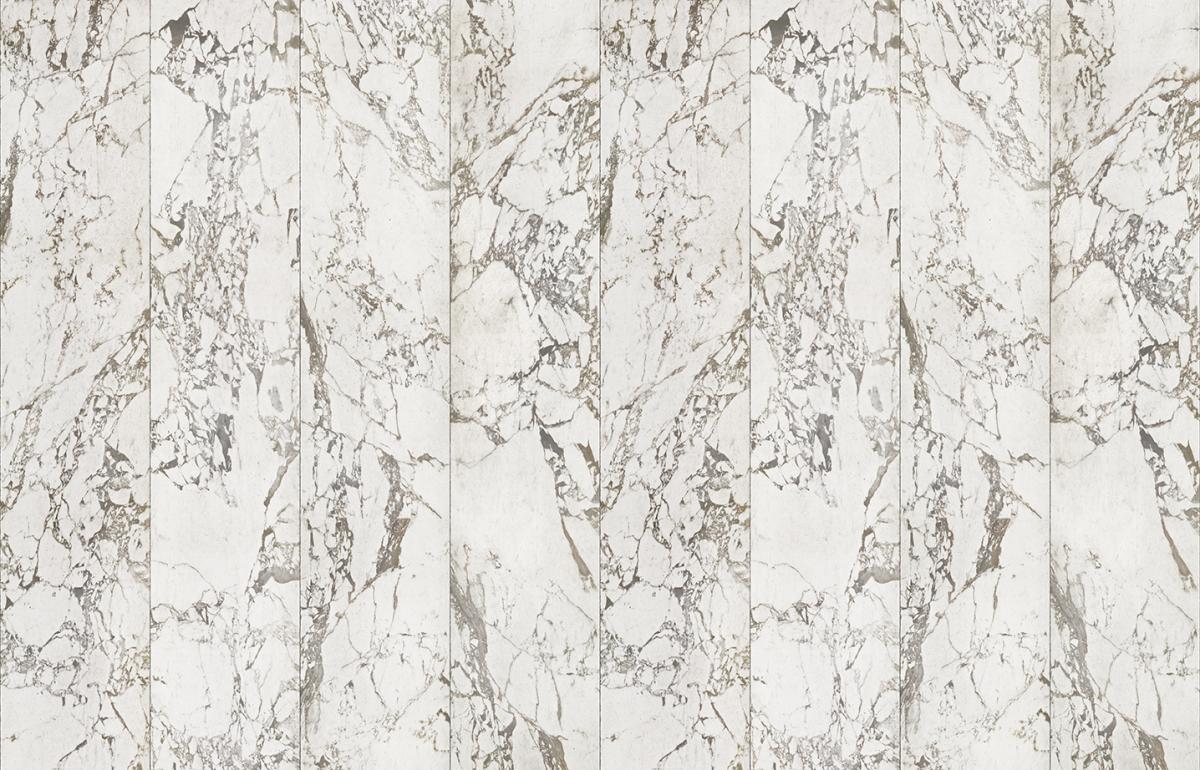 Обои для стен  Nlxl Piet Hein Eek Materials PHM-40B Marble White No Joints Mirrored SIM LR 