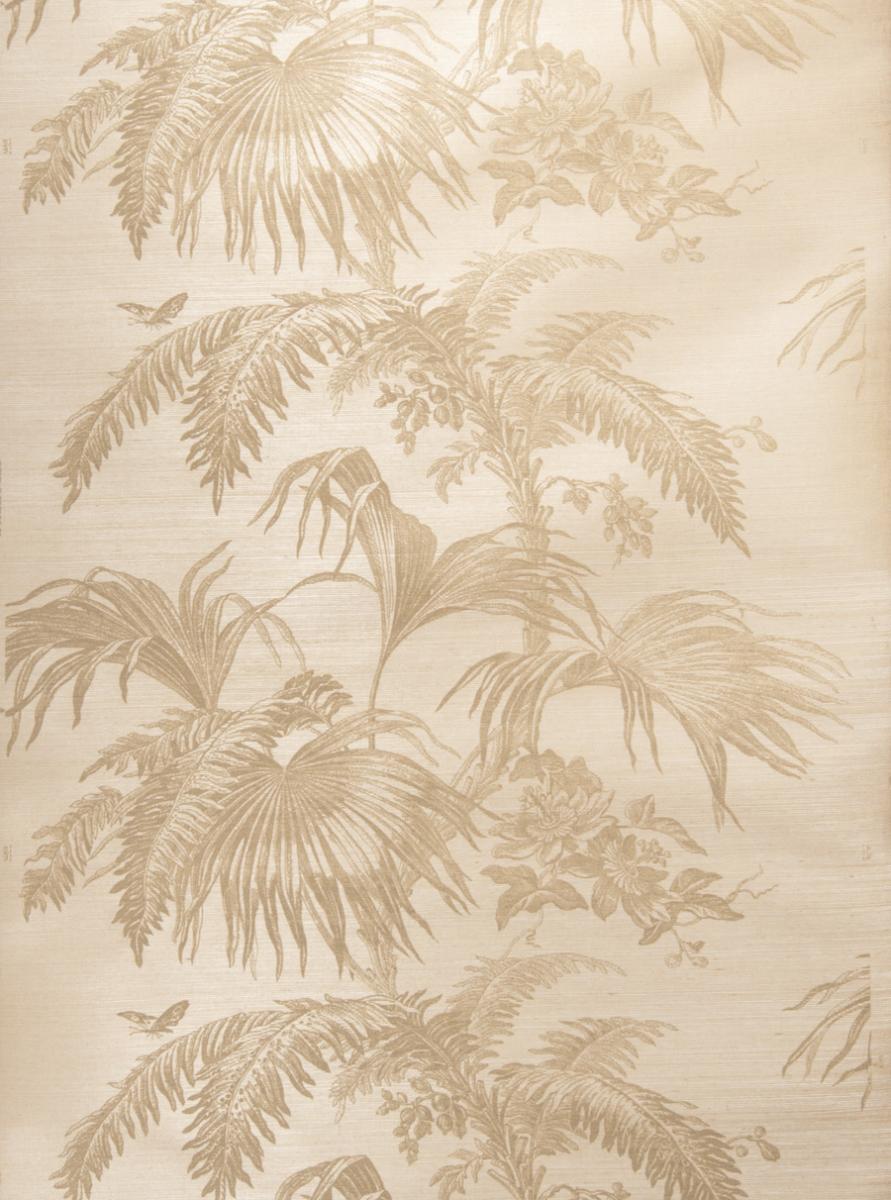 Обои для стен Stroheim Silhouettes Wallcovering Palm Garden Sisal - Taupe On Dove 