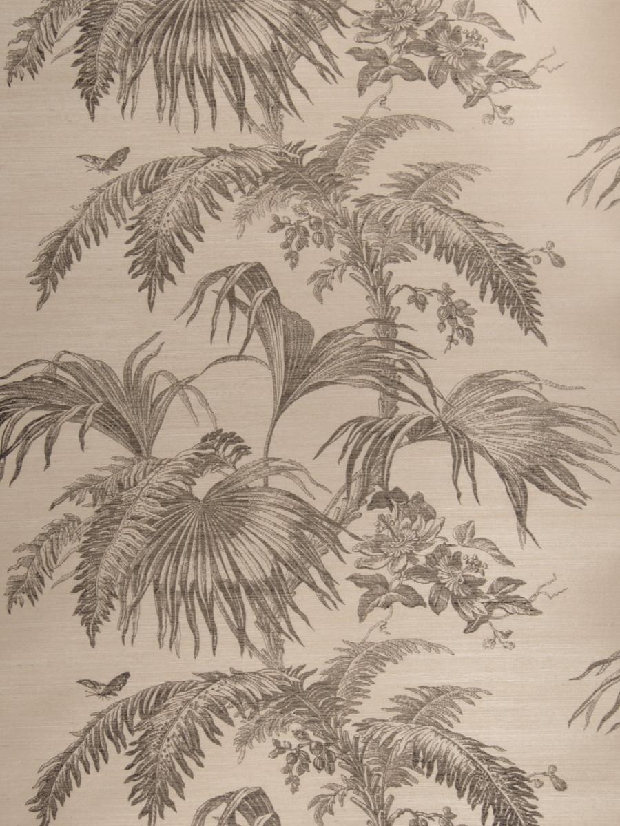 Обои для стен Stroheim Silhouettes Wallcovering Palm Garden Sisal - Charcoal On Dove 