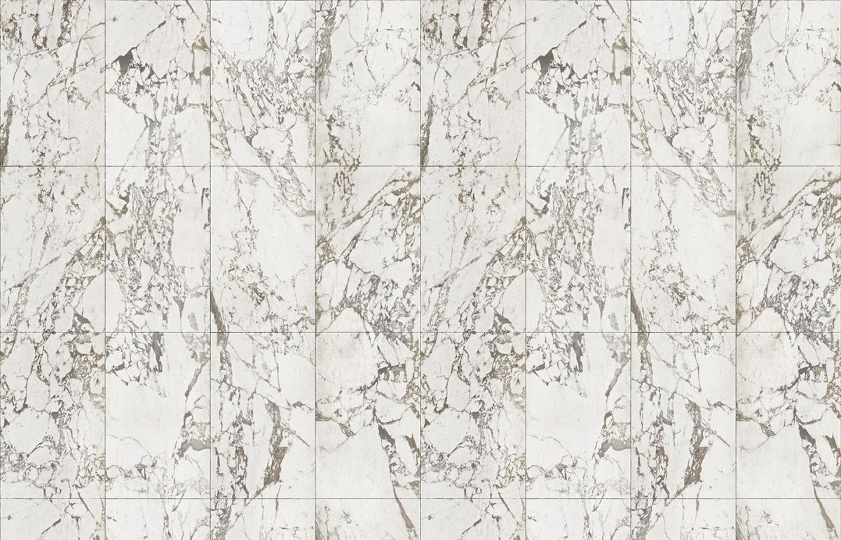 Обои для стен Nlxl Piet Hein Eek Materials PHM-41B Marble White Tiles 48,7 x 76,9 cm Mirrored SIM LR 