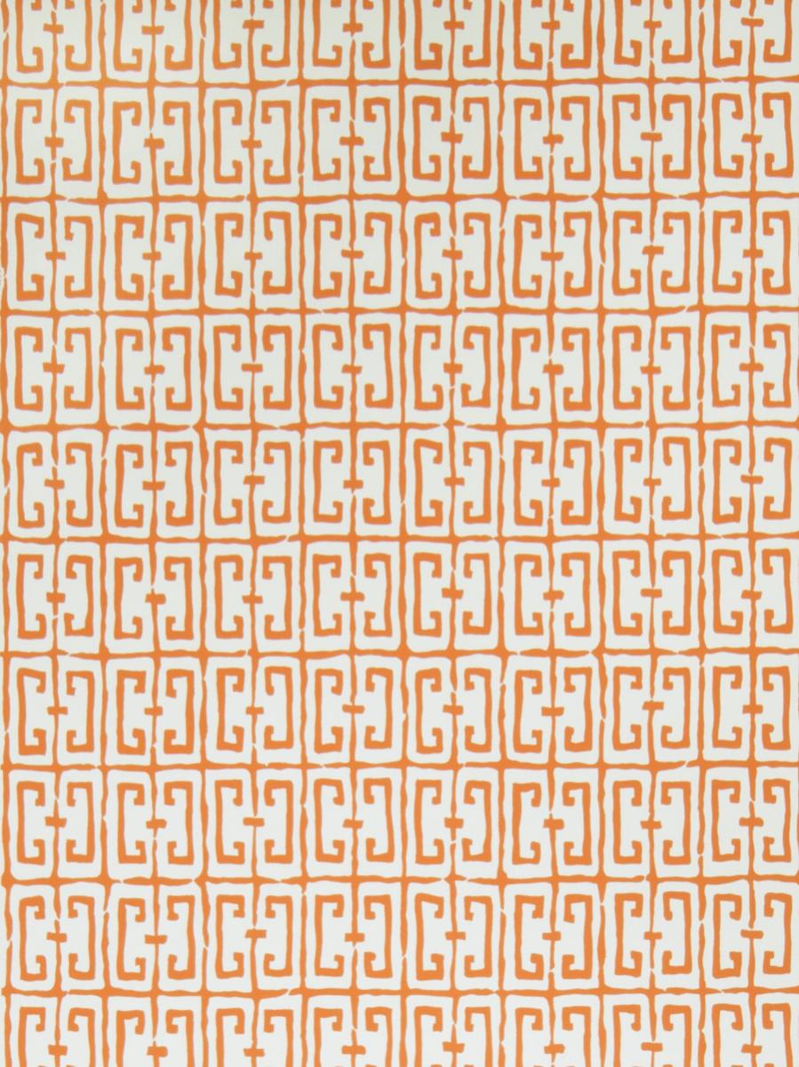 Обои для стен Stroheim Dana Gibson Wallcovering Fret - Orange 