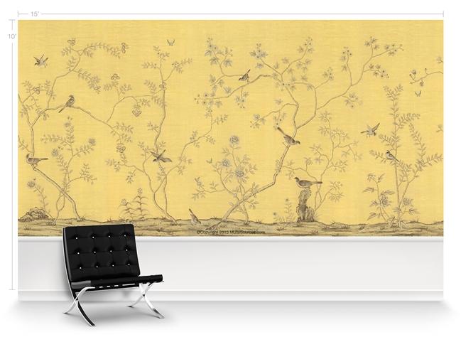 Обои для стен  MuralSources Chinoiserie murals CH-205-YW1-00-2T 