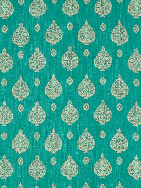 Ткань The Design Archives Archive 1 Cotton & Linen Malaya-1006-Turquoise-9-1 