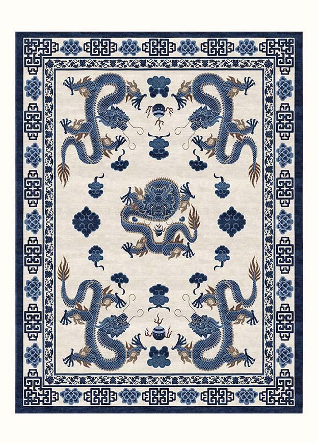Ковер Tapis Rouge  temple-ceremony-chinese-blue-title 