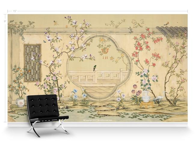Обои для стен  MuralSources Chinoiserie murals CH-518-EG-2T 