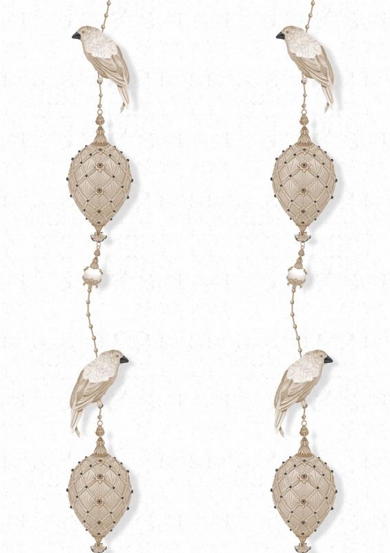 Метражные обои для стен  Kitmiles Wallcoverings Al.1 Pendants-and-Ornamental-Birds-8941-4003 