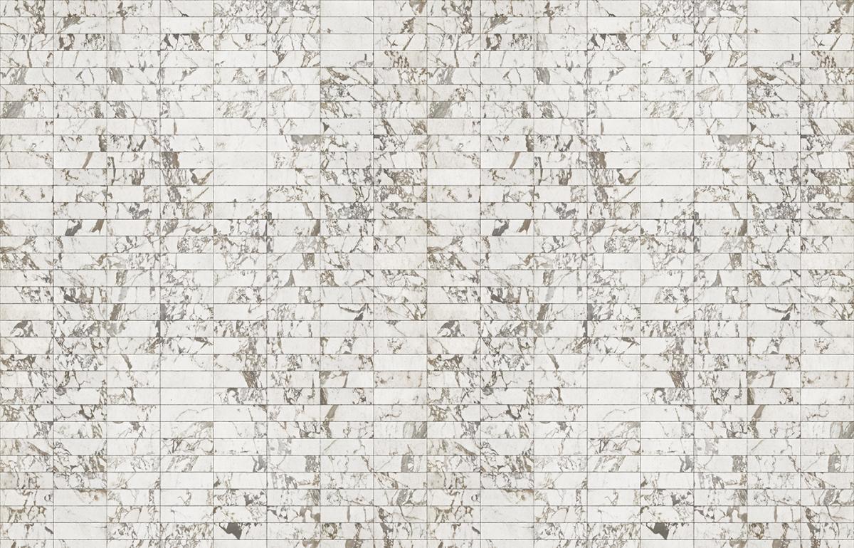 Обои для стен Nlxl Piet Hein Eek Materials PHM-43 Marble White Tiles 24,4 x 7,7 cm SIM LR 