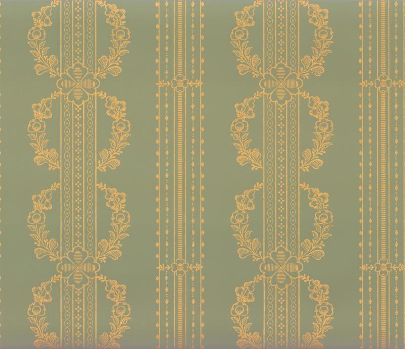 Обои для стен  Hamilton Weston Old Paradise Richmond-Green-RC-06SP-Gold-on- 