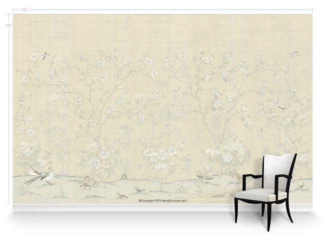Обои для стен  MuralSources Chinoiserie murals CH-241-BG1-00-2T 