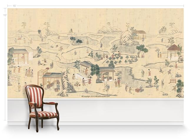 Обои для стен  MuralSources Chinoiserie murals CH-600-CM1-00-2T 