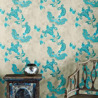 Обои для стен  Barneby Gates Barneby Walpapers paisley_turquoise 