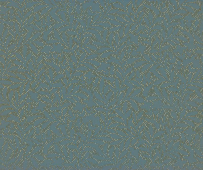 Обои для стен  Hamilton Weston Old Paradise Jasmine-Dot-Gold-on-Blue 