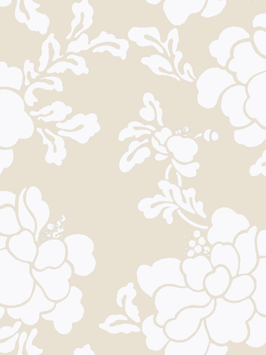 Обои для стен Stroheim Dana Gibson Wallcovering Sister's Peony - Grey 