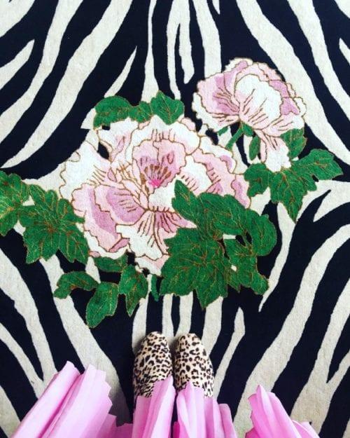 Ковер Wendy Morrison Design  zebra-florals-zebra 