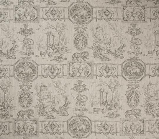 Ткань Marvic Textiles Toile Proposals III 5221-2 Taupe on natural linen 