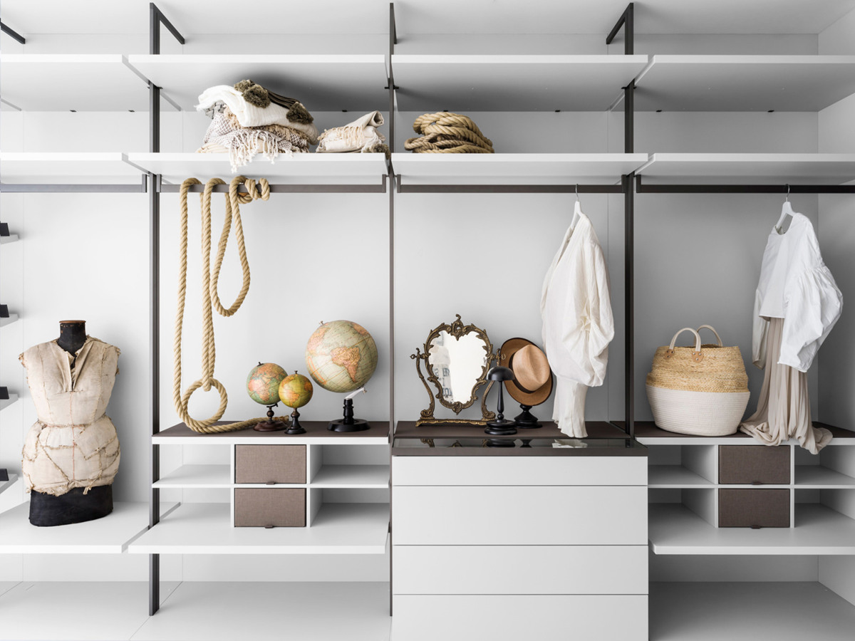 Стеллаж    Cabina armadio a vista 