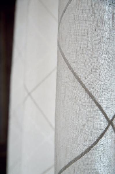 Ткань Mastro Raphael Quintessential Tenda lino ricamo rombi all-over Quintessential P02 B0001 